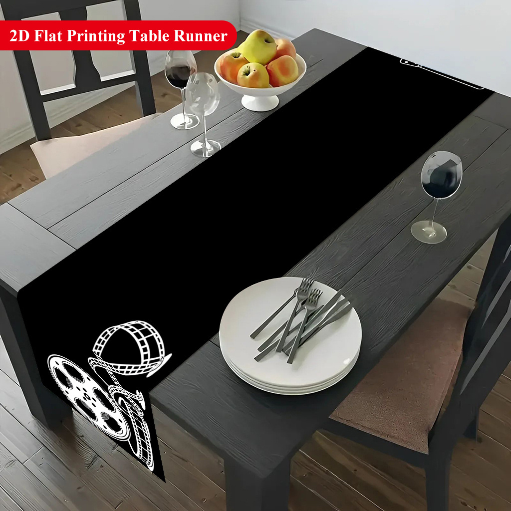Home Cinema Restaurant - Caminho de Mesa com Estampa de