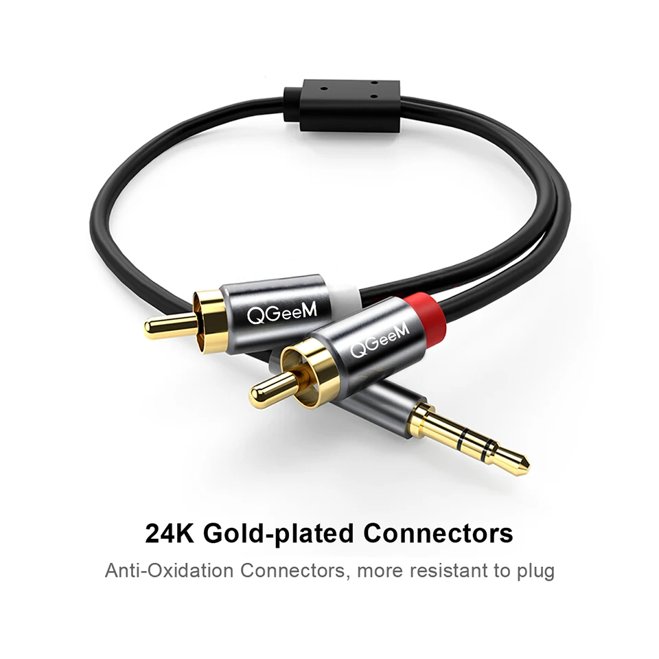 Cabo RCA QGeeM 2RCA para 3.5mm - Home Cinema Choice avaliação e preço