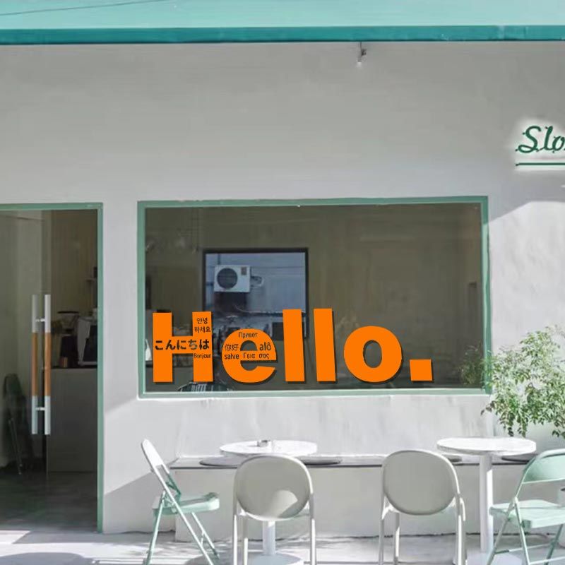 Olá idioma multilíngue adesivo - Home Cinema Wallpaper avaliação e preço