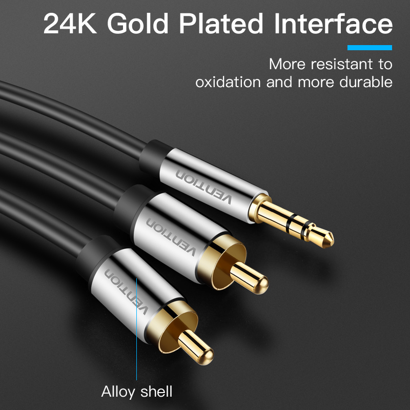 Vention cabo rca 3.5 para 2rca - Home Cinema Choice avaliação e preço